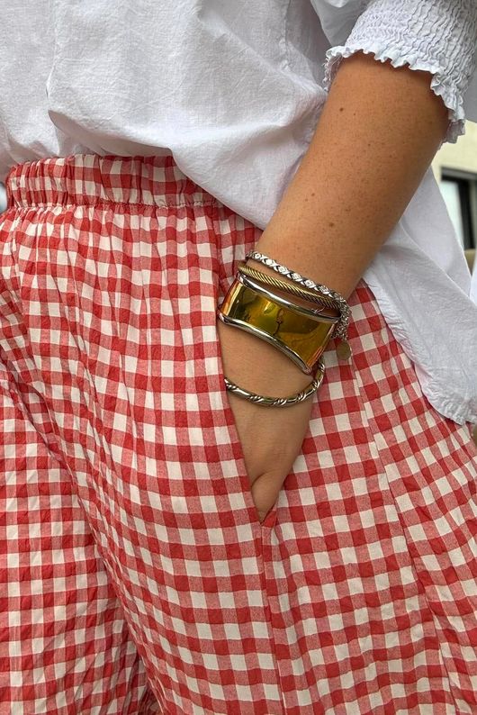Nonni Gingham 7/8 Barrel Pant Jam